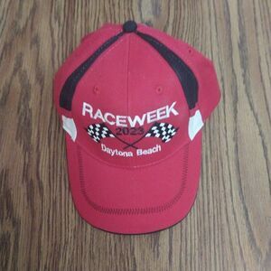 Raceweek 2023 Daytona Beach Red Adjustable Hat New